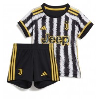 Juventus Fußballbekleidung Heimtrikot Kinder 2023-24 Kurzarm (+ kurze hosen)